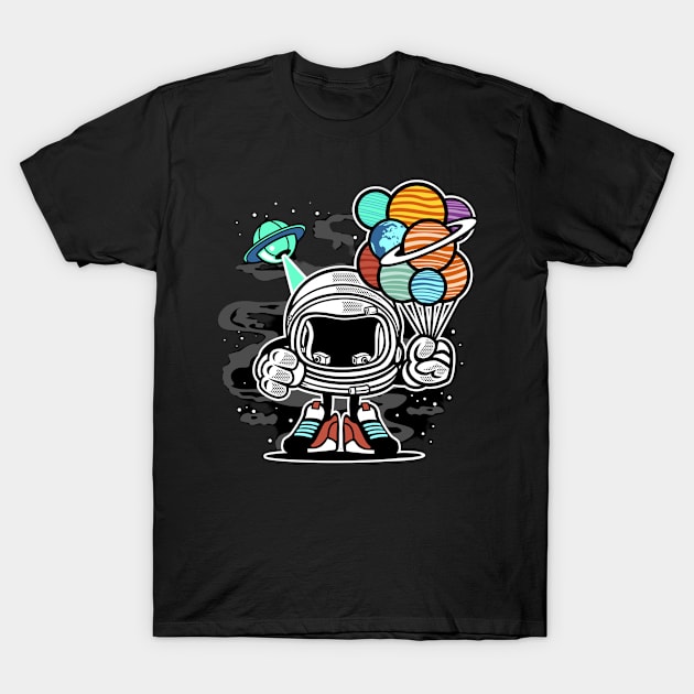 Space man design T-Shirt by Ch4rg3r